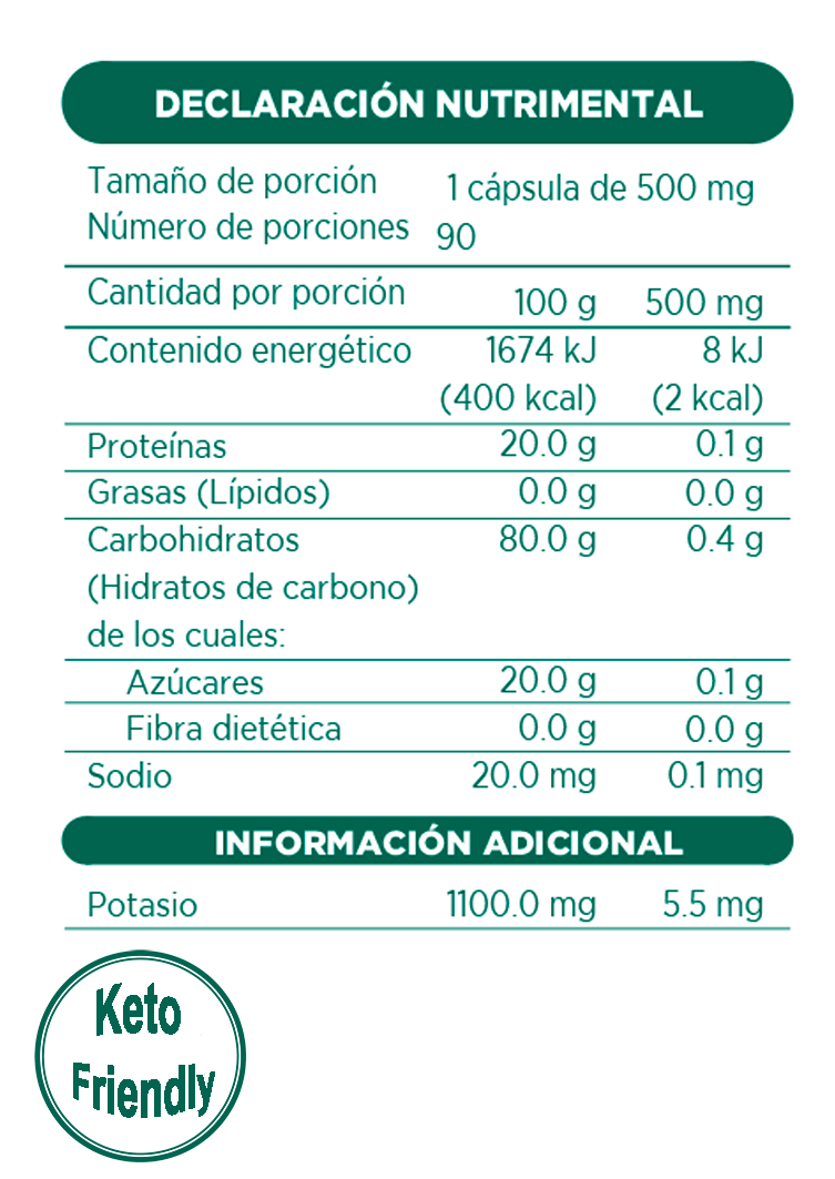 AJO 90 Cápsulas de 500mg c/u bolsa ziplock