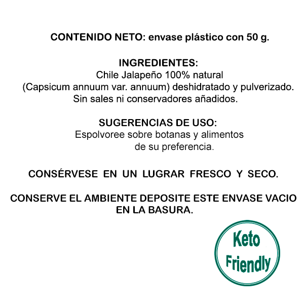 Chile JALAPEÑO Botanero, bote con 50g