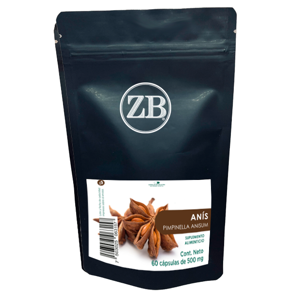 ANÍS 90 Cápsulas de 500mg c/u bolsa ziplock