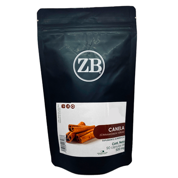 CANELA 90 Cápsulas de 500mg c/u bolsa ziplock