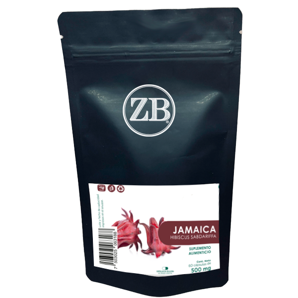 JAMAICA 90 Capsulas de 500 mg c/u bolsa ziplock