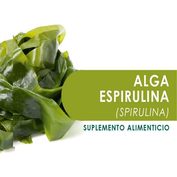 ALGA ESPIRULLINA 90 Cápsulas de 500mg c/u bolsa ziplock